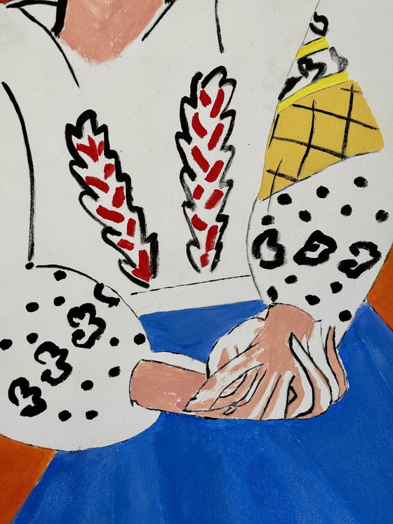 Image 1 of Peter Waterschoot 1969-2022 Superbe Peinture Hommage À Henri Matisse