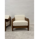 Paire de fauteuils vintage en teck