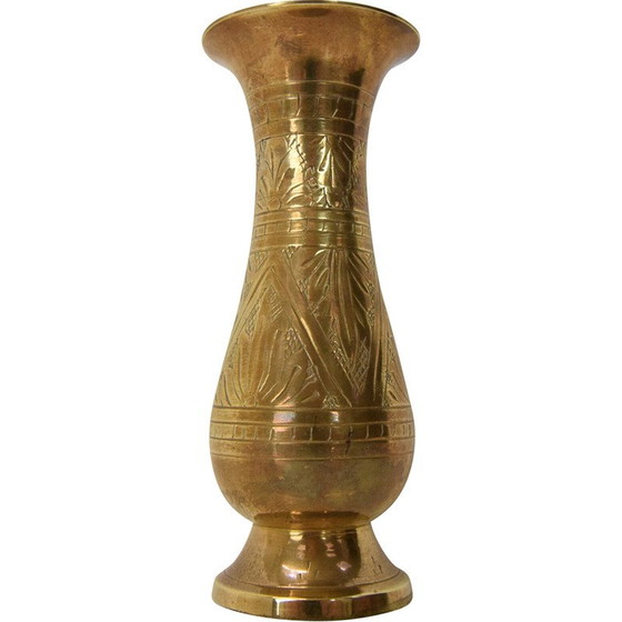 Image 1 of Vase vintage en laiton, Inde 1960