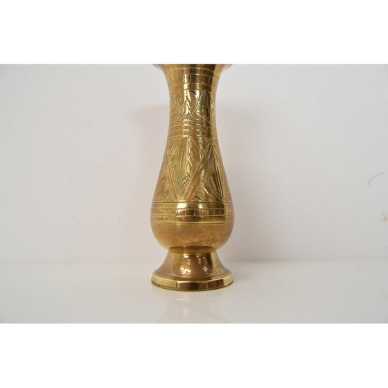 Image 1 of Vase vintage en laiton, Inde 1960