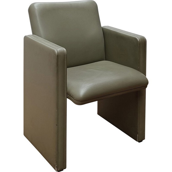 Image 1 of Fauteuil Thf vintage en bois et cuir par Poltrona Frau, 1990