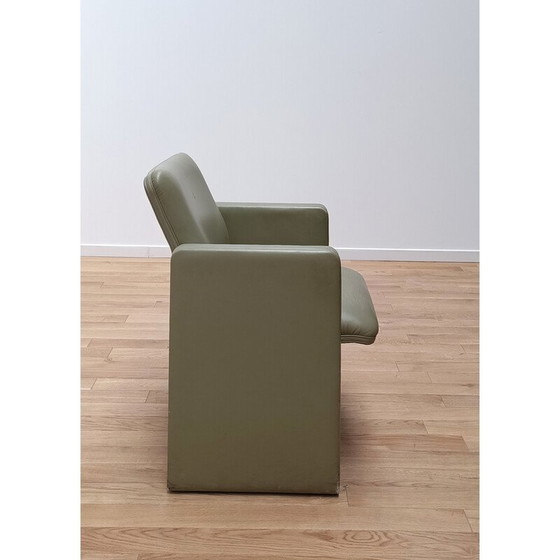 Image 1 of Fauteuil Thf vintage en bois et cuir par Poltrona Frau, 1990