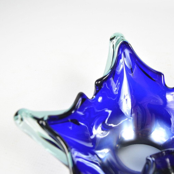 Image 1 of Cendrier vintage en verre cobalt Murano, Italie 1970
