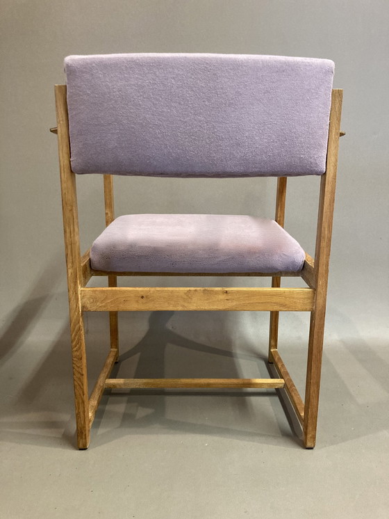 Image 1 of Fauteuil parme estampillé "Design Scandinave" 1960.