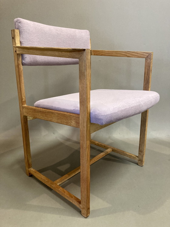 Image 1 of Fauteuil parme estampillé "Design Scandinave" 1960.
