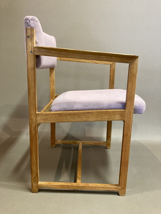 Image 1 of Fauteuil parme estampillé "Design Scandinave" 1960.
