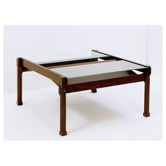 Image 1 of 1221 Table basse vintage "Dione" avec porte-revues par Ico Parisi