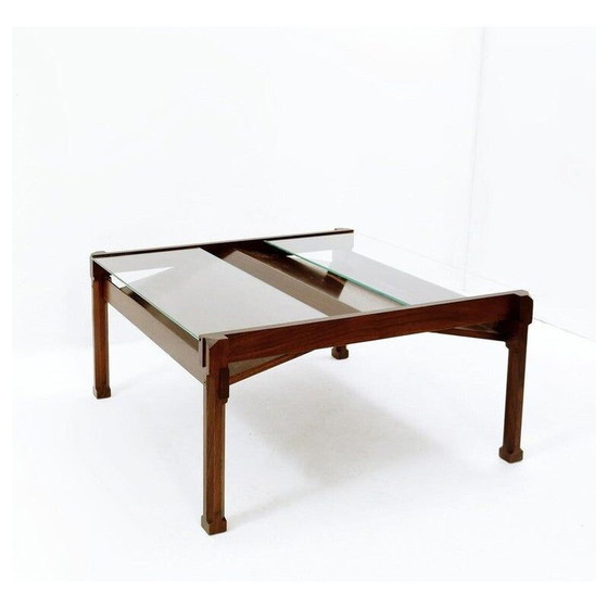 Image 1 of 1221 Table basse vintage "Dione" avec porte-revues par Ico Parisi