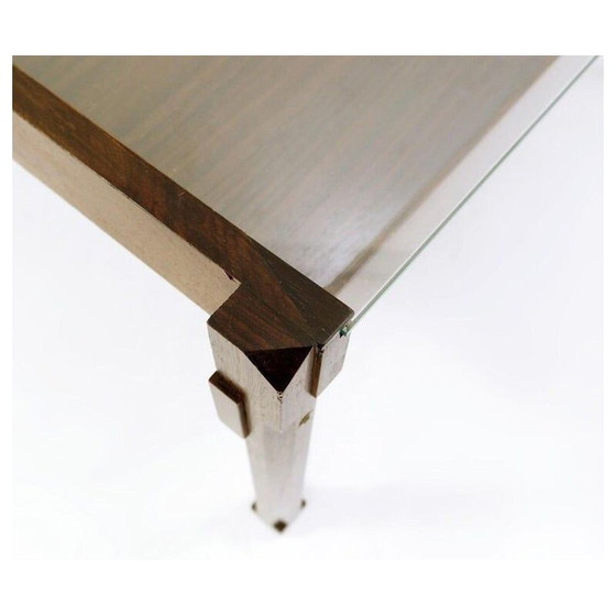 Image 1 of 1221 Table basse vintage "Dione" avec porte-revues par Ico Parisi