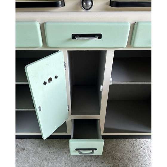 Image 1 of Buffet vintage "Malin" en bois et aluminium, 1950