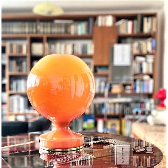 Image 1 of Lampe de bureau vintage en verre opale pour Osvetlovaci Sklo, Tchécoslovaquie