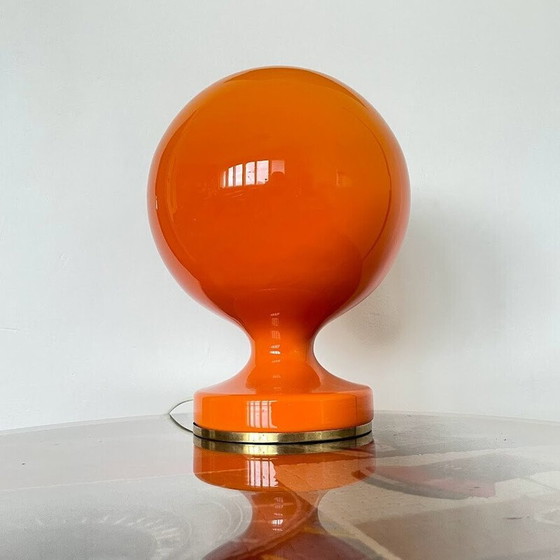 Image 1 of Lampe de bureau vintage en verre opale pour Osvetlovaci Sklo, Tchécoslovaquie
