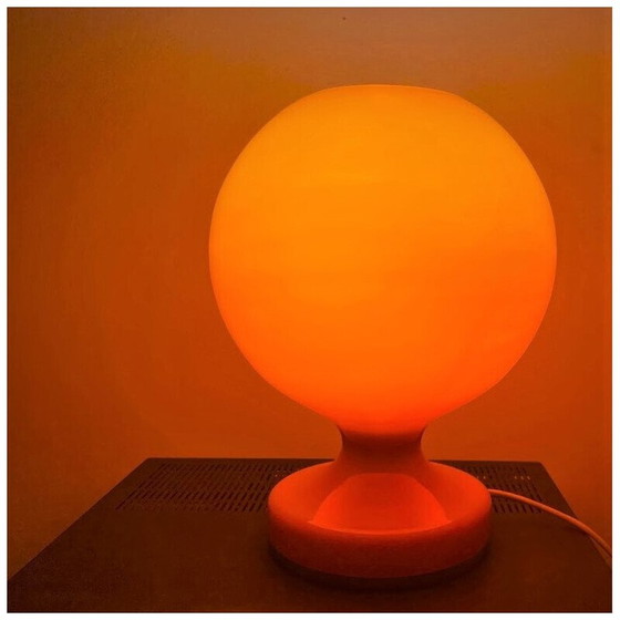 Image 1 of Lampe de bureau vintage en verre opale pour Osvetlovaci Sklo, Tchécoslovaquie