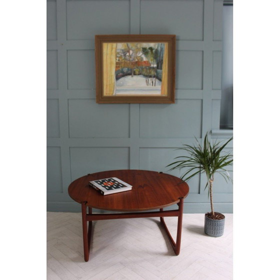 Image 1 of Table basse en teck du Mid Century pour France and Son, 1960