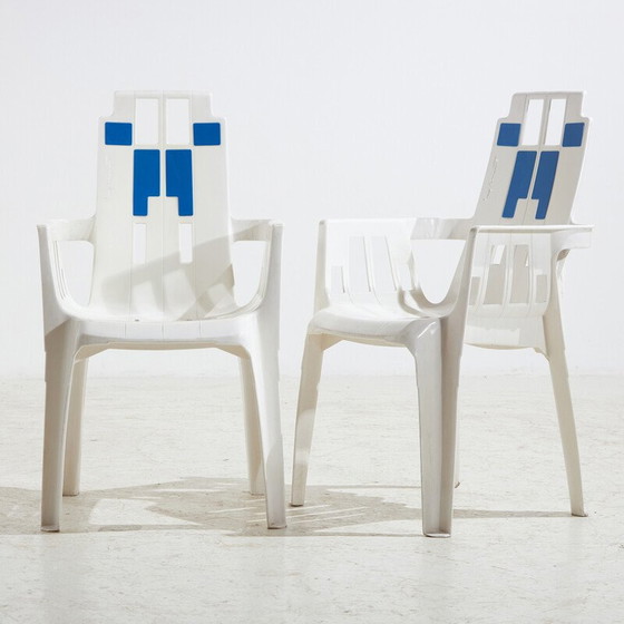 Image 1 of Fauteuils vintage en plastique "Boston" par Pierre Paulin pour Henry Massonnet, 1980