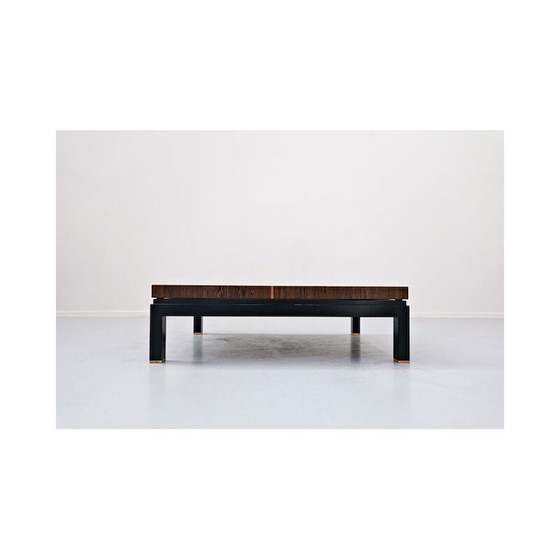 Image 1 of Table d'appoint vintage en bois et laiton par Jules Wabbes, Belgique 1960