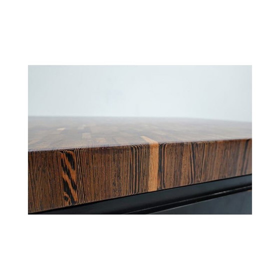 Image 1 of Table d'appoint vintage en bois et laiton par Jules Wabbes, Belgique 1960
