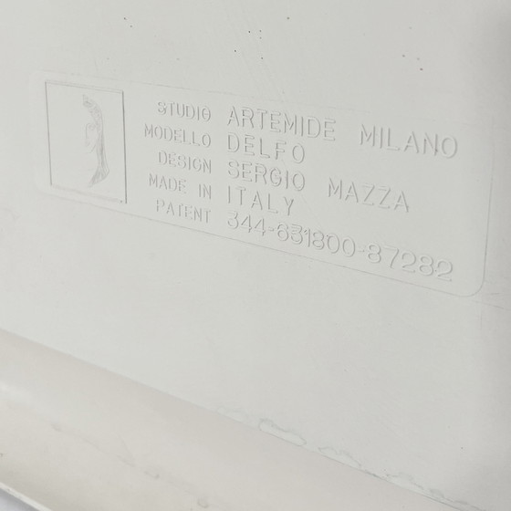 Image 1 of Miroir Delfo blanc de Sergio Mazza pour Artemide, années 1960