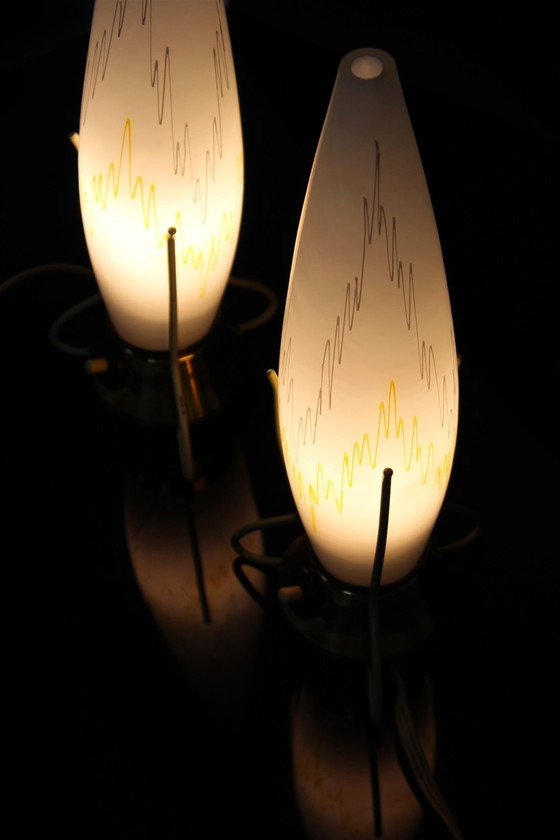 Image 1 of Lampes de table à fusée de l'ère spatiale d'Esc Zukov, 1960S, ensemble de 2