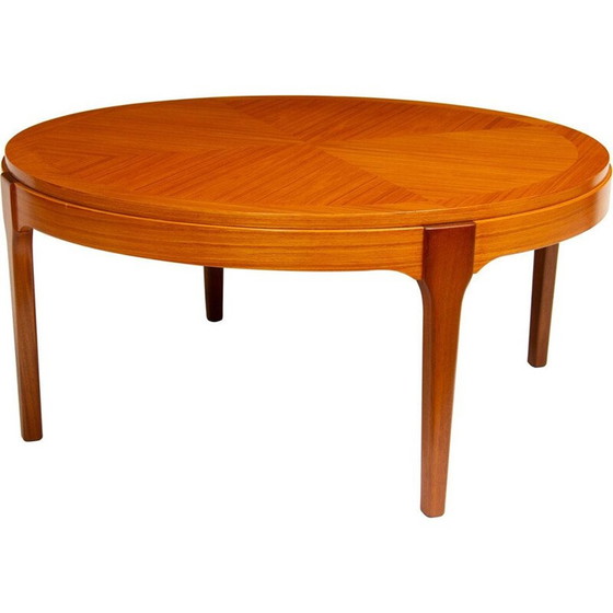 Image 1 of Table basse vintage scandinave en bouleau et noyer, 1960