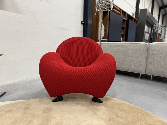 Image 1 of 2 Fauteuils Leolux Papageno Chaise design en tissu rouge Noir