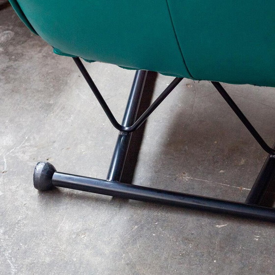 Image 1 of Fauteuil Vintage Flyer en métal et cuir par Charles Boonzaaijer et Pierre Mazairac pour Young International, 1980