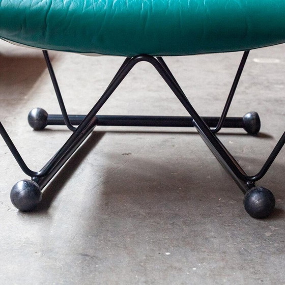 Image 1 of Fauteuil Vintage Flyer en métal et cuir par Charles Boonzaaijer et Pierre Mazairac pour Young International, 1980
