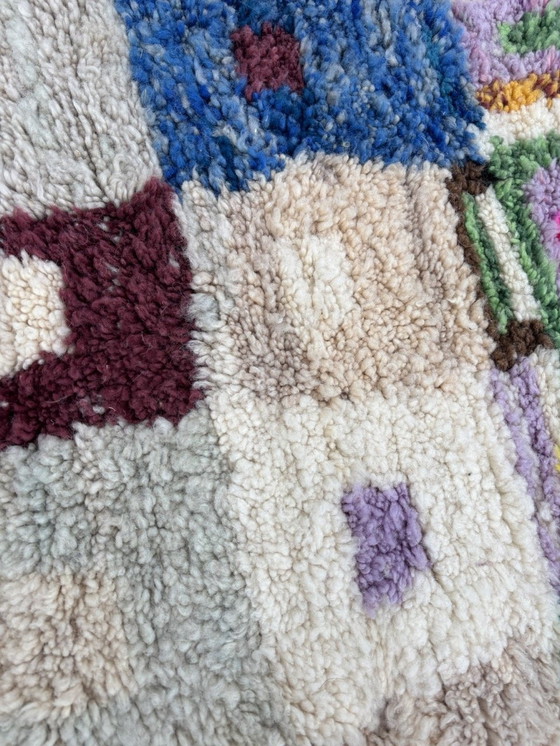 Image 1 of Tapis marocain moderne abstrait coloré - 220X310 Cm