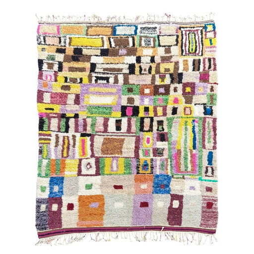 Tapis marocain moderne abstrait coloré - 220X310 Cm