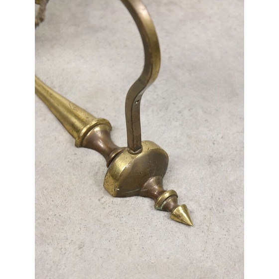 Image 1 of Paire d'appliques en laiton figuratives italiennes vintage