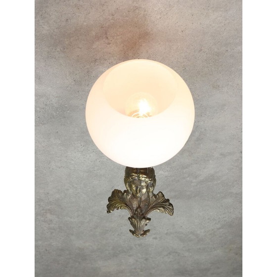 Image 1 of Paire d'appliques en laiton figuratives italiennes vintage