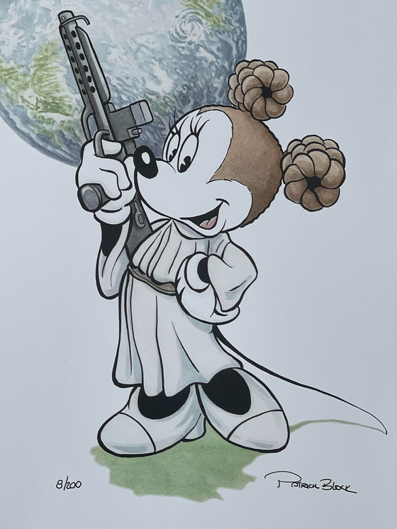 Image 1 of Gravure Disney Star Wars 'Minnie Leia', signée et numérotée