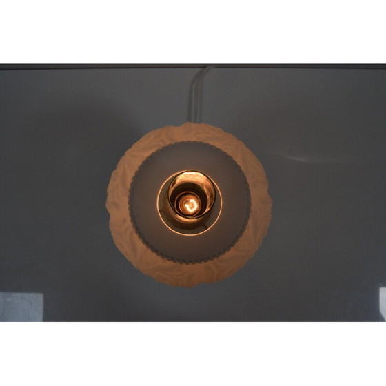 Image 1 of Lampe vintage en verre et laiton, Tchécoslovaquie années 1960