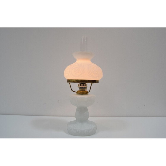 Image 1 of Lampe vintage en verre et laiton, Tchécoslovaquie années 1960
