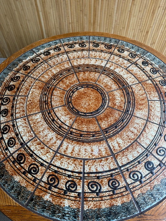 Image 1 of Table basse ronde vintage Ebbe Sørensen 1970S