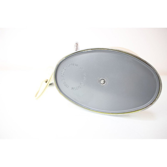 Image 1 of Lampe vintage en verre et chrome avec abat-jour réglable par Drupol, Tchécoslovaquie 1950