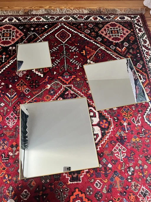 3x Miroir Doré