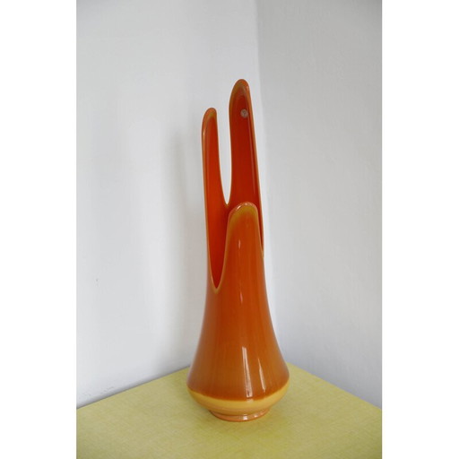 Vase vintage en verre opale de Murano, 1960