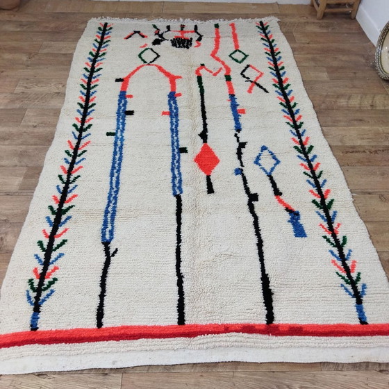 Image 1 of Tapis berbère marocain en laine naturelle - Marokkaans Berber Tapijt Van Natuurlijke Wol