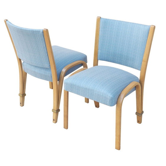 Image 1 of Ensemble de 6 chaises vintage par Steiner Bowwood, 1948