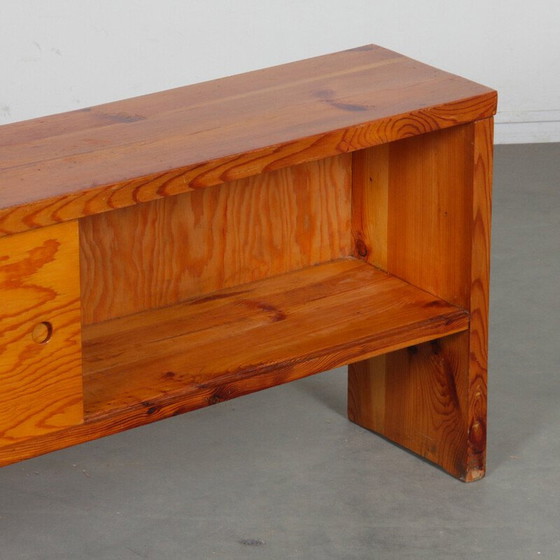 Image 1 of Buffet vintage en pin avec 2 portes coulissantes, 1960