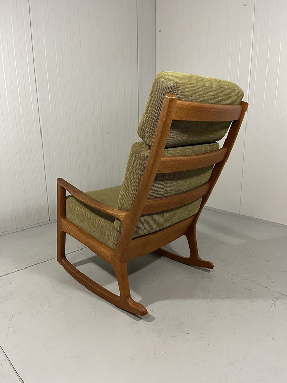 Image 1 of Ole Wanscher Rocking Chair Senator avec dossier haut 1960's