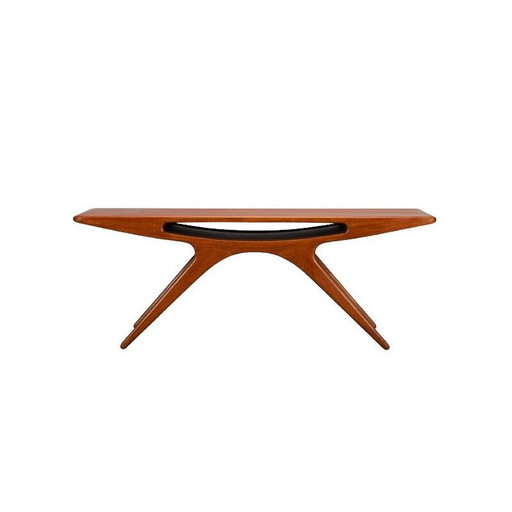Table basse vintage en teck "smile" par Johannes Andersen, Danemark 1957