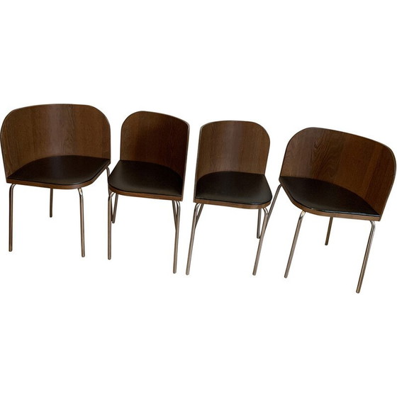 Image 1 of Ensemble de 4 chaises vintage par Sandra Kragnert pour Ikea