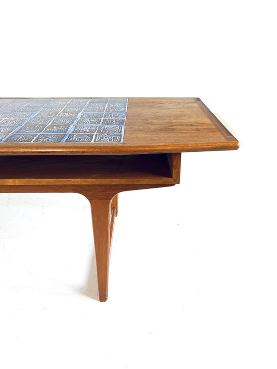 Image 1 of Table basse danoise en teck et céramique années 60