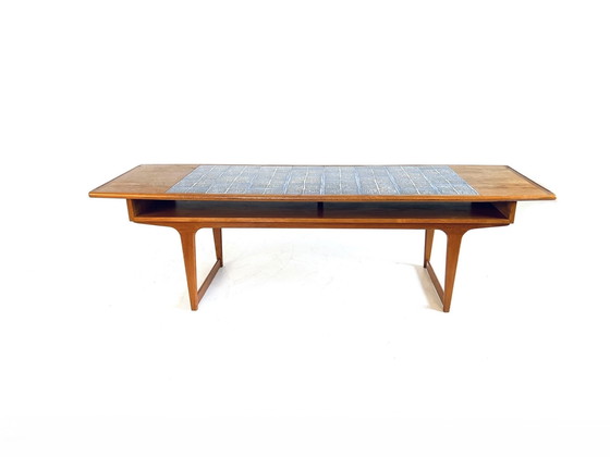 Image 1 of Table basse danoise en teck et céramique années 60