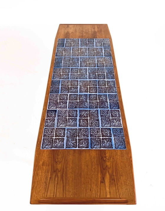 Image 1 of Table basse danoise en teck et céramique années 60