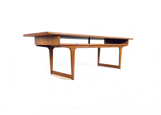 Image 1 of Table basse danoise en teck et céramique années 60