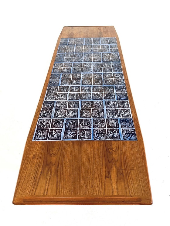 Image 1 of Table basse danoise en teck et céramique années 60