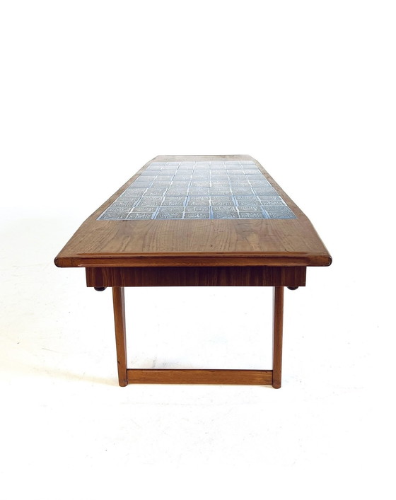 Image 1 of Table basse danoise en teck et céramique années 60